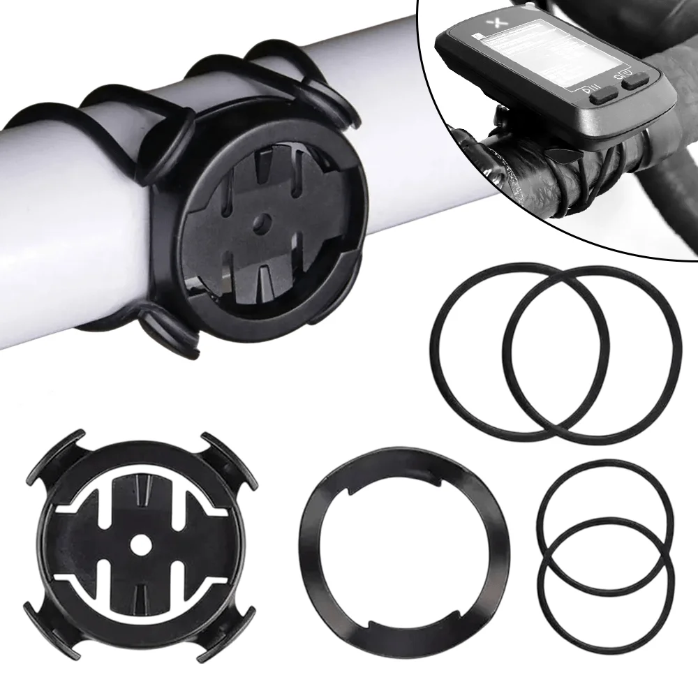 Bike Speedometer Adapter with Strap Cycling Computer Mount Shockproof Stopwatch Bracket Fit 22-40mm Mountain Bike Handlebar
