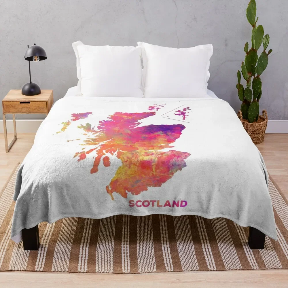 

Scotland map #scotland #map Throw Blanket heavy to sleep bed plaid Blankets