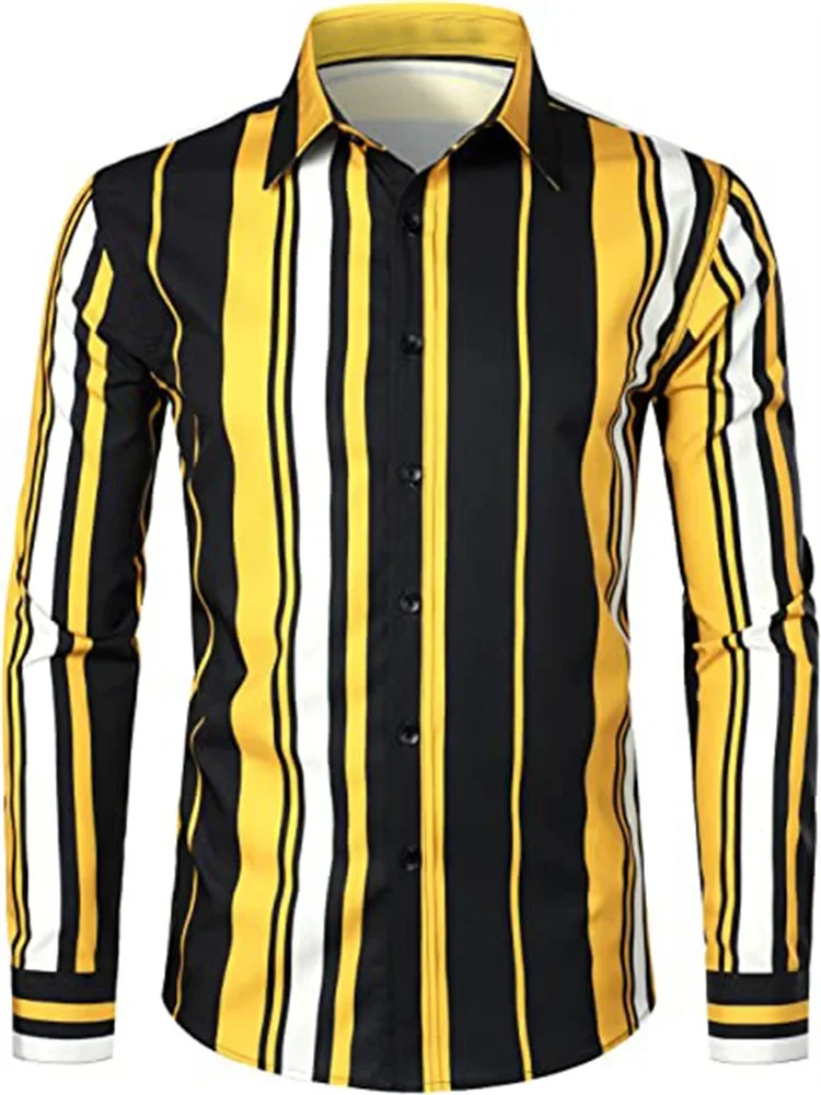 Camisa de traje para hombre, top a rayas a cuadros, rosa, azul, rojo, informal, para exteriores, material de alta calidad, suave