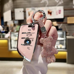 Fashion keychain Key fob Case Cover shell For BMW X1 X3 X5 X6 X7 1 3 5 6 7 Series G20 G30 G11 F15 F16 G01 G02 F48 Jewelry decora