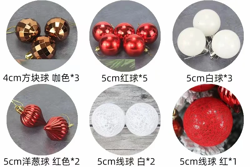 Trang trí trên bảng cây Noel trang bị hai màu và thông số kỹ thuật