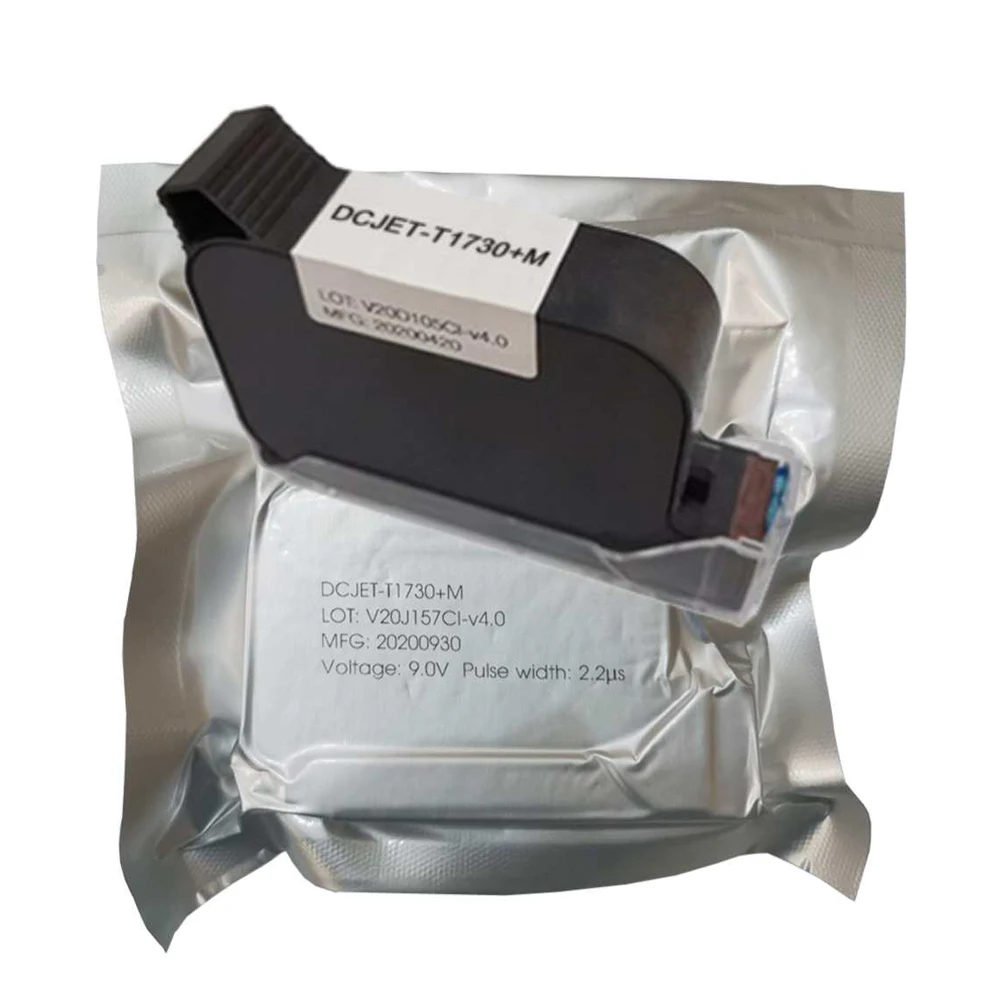 DCJET T1730+M Solvent Ink Cartridge for Handheld Inkjet Printer Production Date Barcode Label Coding Machine