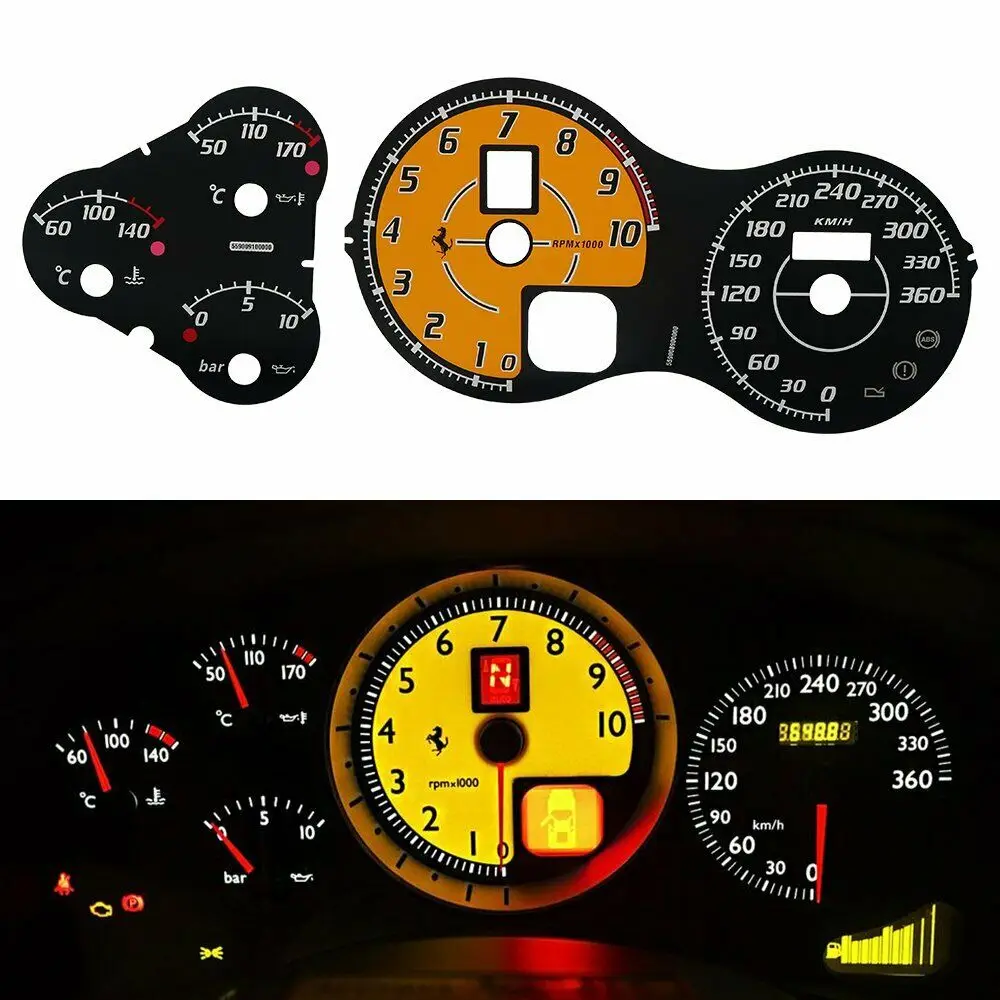 

Gauge Face for Ferrari-360 Instrument Cluster 360KM/H
