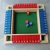 Deluxe Four Sided 10 Numbers Shut The Box Board Game Set Toy Dice Party Club Drinking Games for Adults Families 6