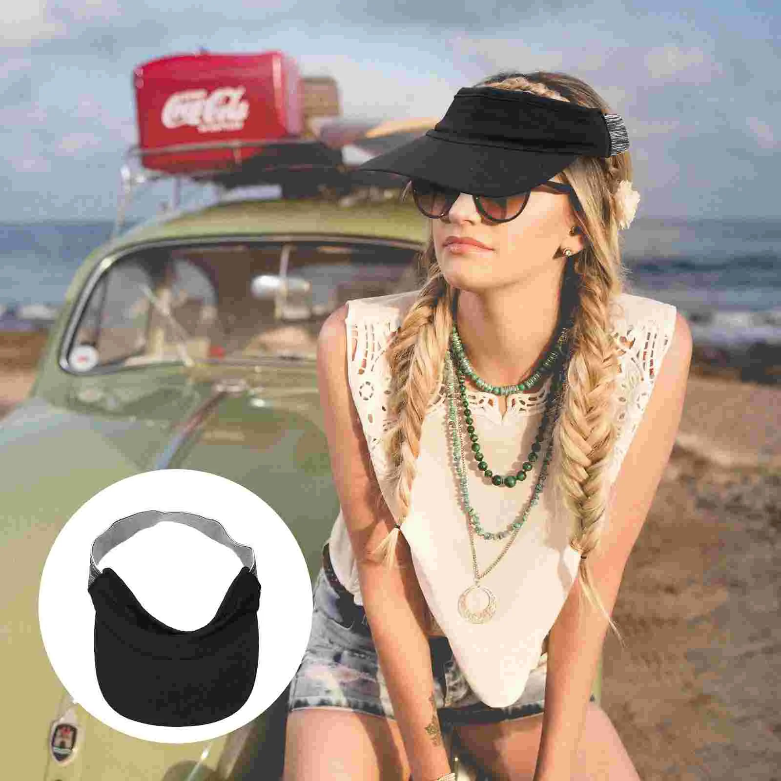 

Empty Top Hat Outdoor Sun Unisex Cap Summer Block Beach Visor Polyester Fashion
