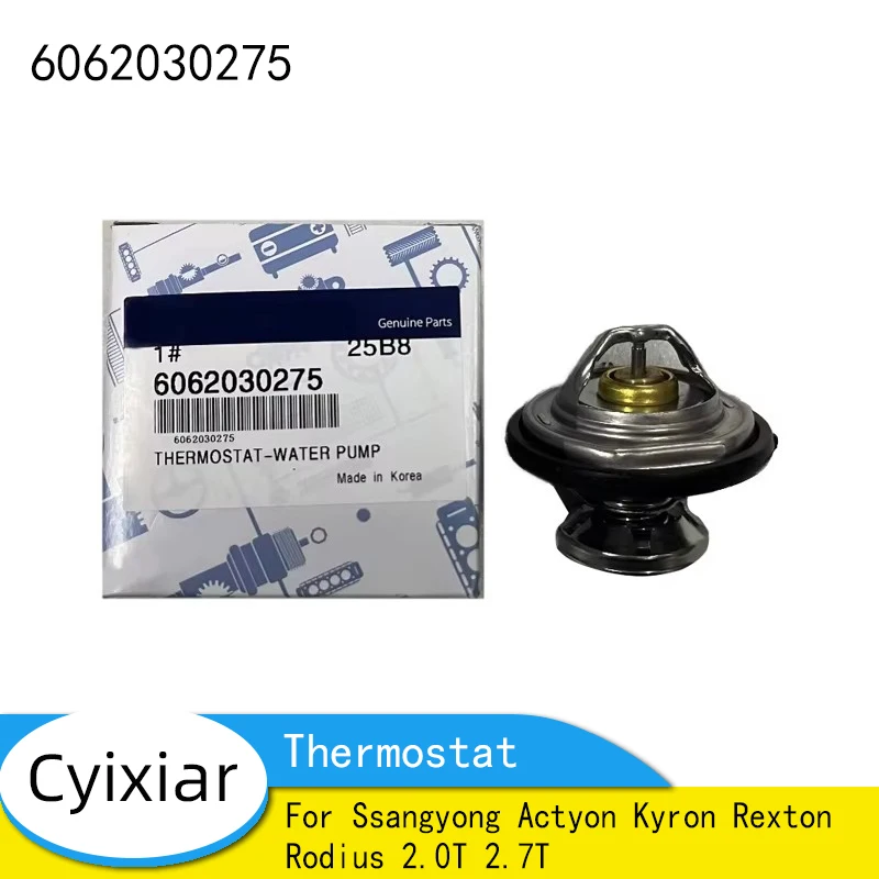 Genuine New Thermostat 6062030275 For Ssangyong Actyon Kyron Rexton Rodius 2.0T 2.7T 60620-30275