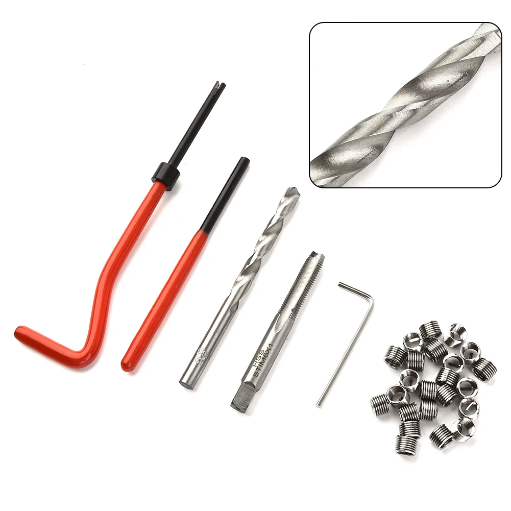 

Spanner Spares Thread Repair Inserts Set Wrench Hand Tools Accessories Drill Tap Metric DIY Disassembly Automotive