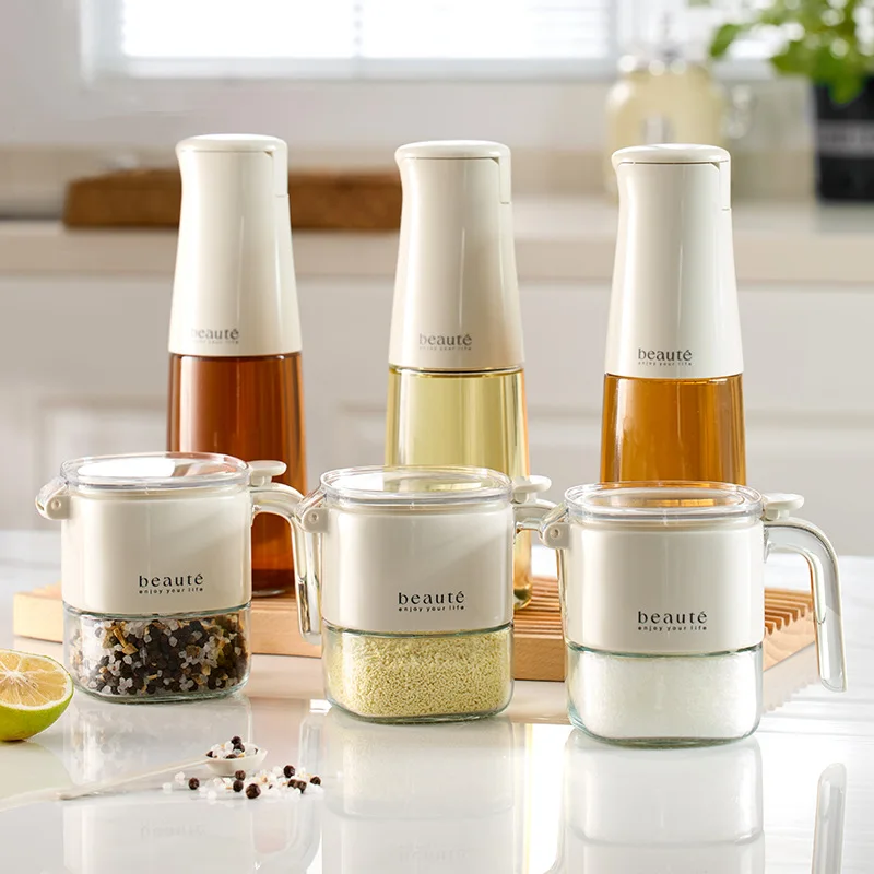 Seasoning Jar Light Luxury Push-type Sealed Cross-border Moisture-proof MSG Large-capacity