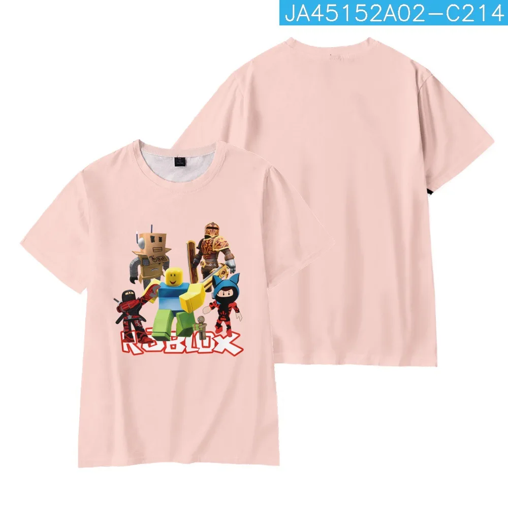 Childrens Roblox Gaming Printed T Shirt Kids Short Sleeve Casual Summer Top  Tee