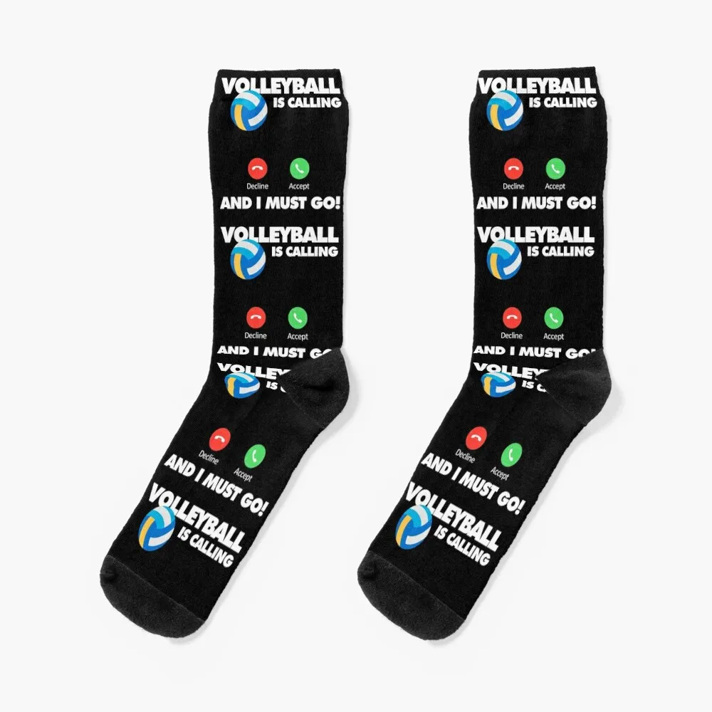 

Volleyball is calling and I must go, Funny Sport Player Socks golf Argentina Socks Men's Women's