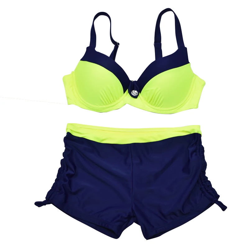 High Quality Pink Sexy Bikini Set Women 2024 New Push Up Swimwear Patchwork Solid Sport Flat Angle Swimsuit Beach Bathing Suit
