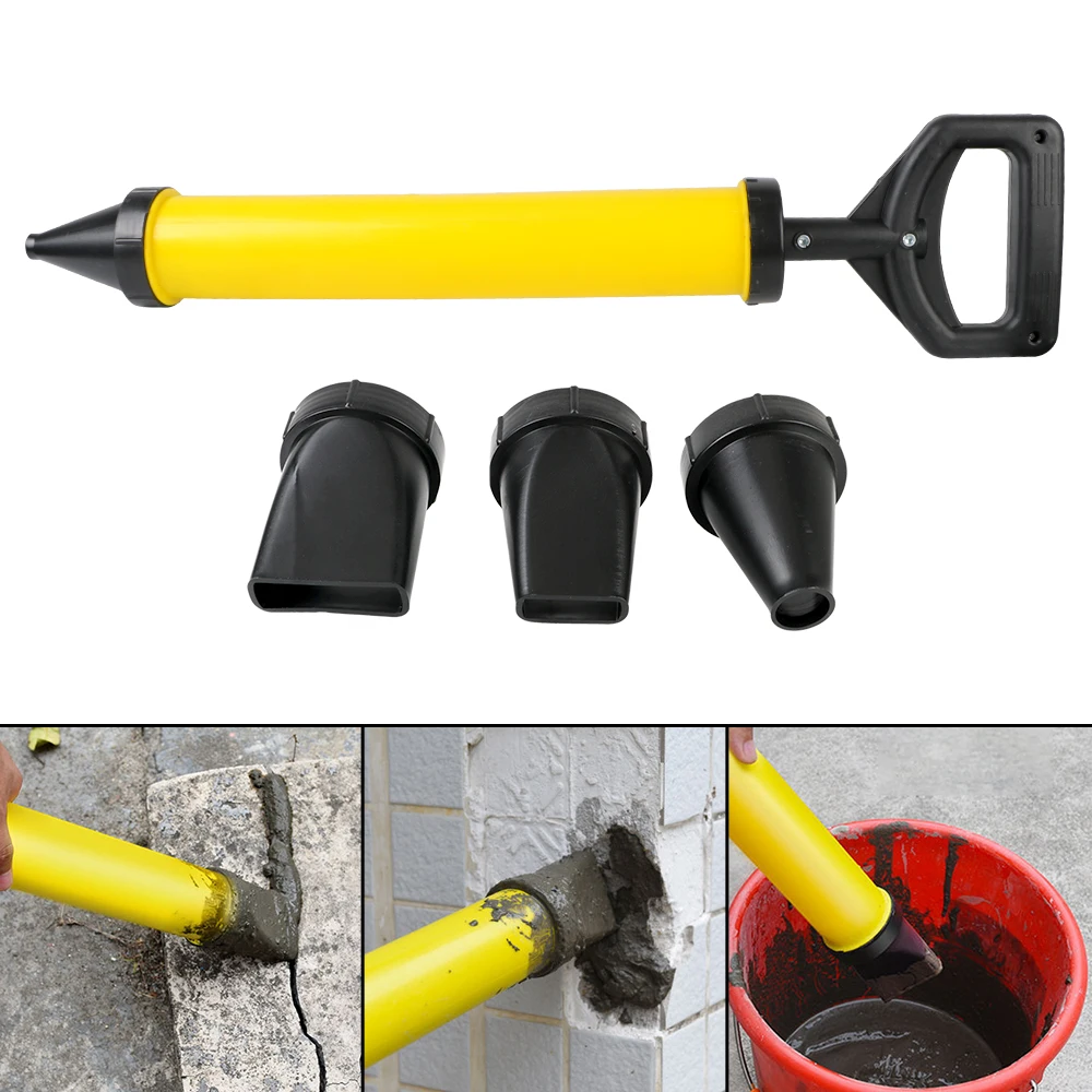 Mortar Grouting Sprayer Gun - Stainless Steel Cement Grouting Tool With Round Nozzle