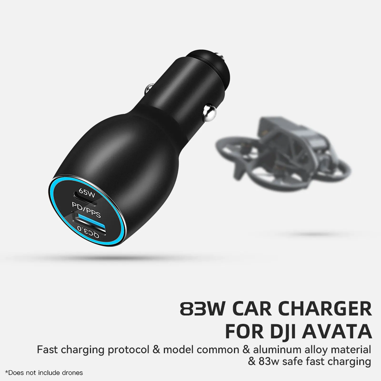 

Автомобильное зарядное устройство с двумя USB-портами, 83 Вт