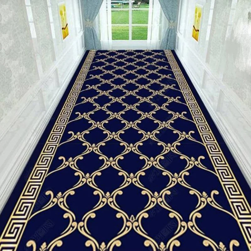 

Household Corridor Carpet Hallway Aisle Runner HOTEL Home Decoration Long Strip Rug Stairway Entryway Anti-slip Mat Customizable