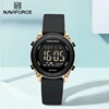2024 New NAVIFORCE Brand Watches for Women LCD Digital Business 5ATM Water Resistant Clock Silicone Strap Electronic Wristwatch 5