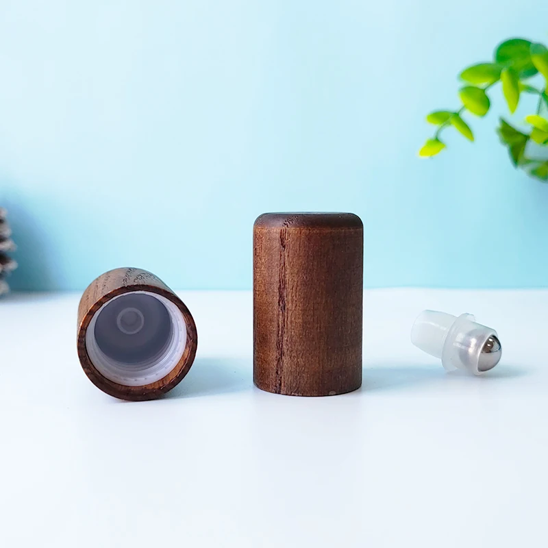 10 Pz 18Mm/ 410 Collo Formato Bambù Profumo Roll On Cap Con Tappo A Sfera In Acciaio Per 5Ml 10Ml 15Ml Doterra Young Living Oilbottles