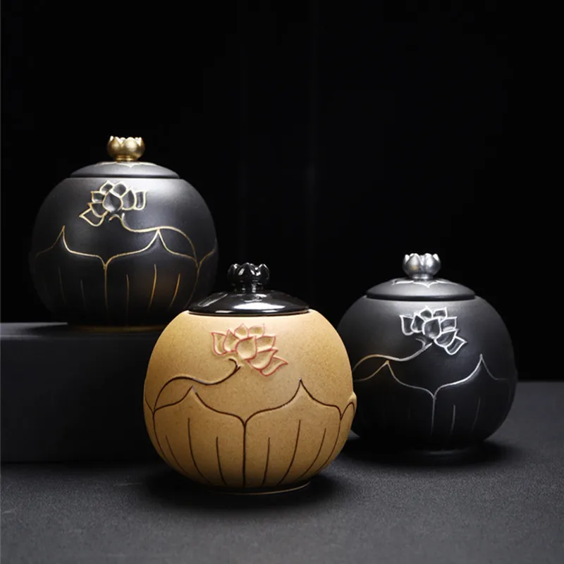 Black Urns for Ceramics Ashes Sealed Cremation Funeral Keepsake Human Pet Memorial Suitable Home Fireplaces Burial Ash Urn