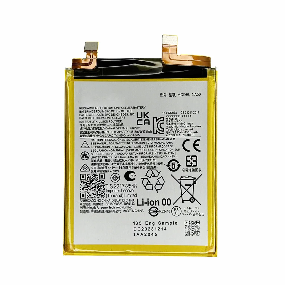 Genuine High Quality Battery NA50 For Moto Edge 30 Pro 5G Motorola Batterie 4800mAh Battery SB18D28323 XT2201 P50 +Tools