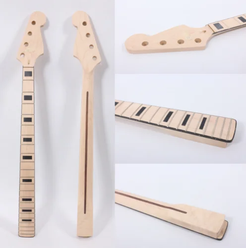 

New Bass Guitar Neck 22Fret 34inch J/P Style Maple Fretboard Block Inlay DIY