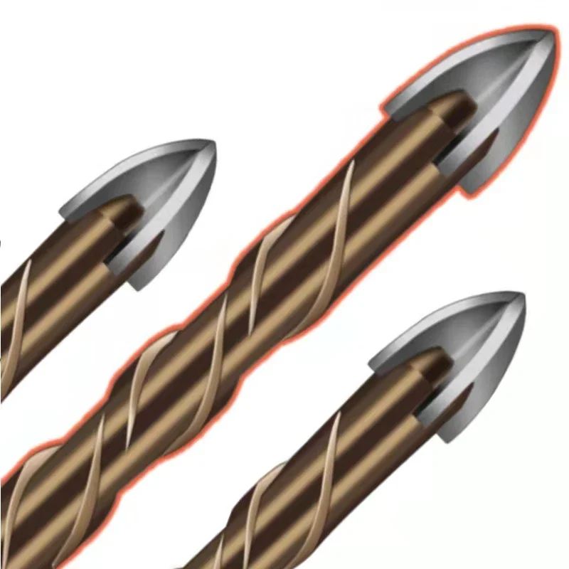 Cross Hex Tile Bits Glass Ceramic Concrete Hole Opener Alloy Triangle Drill Sizes 3/4/5/6/7/8/10/12 mm JUSTINLAU drill bit set,drill bits,drill bit,screwdriver bit set,woodworking drill bits