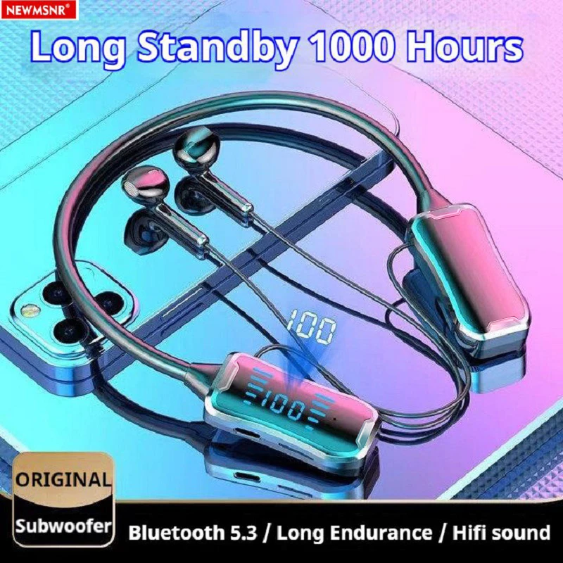 30H Battery Life Bluetooth Earphones Stereo Sound LED Display