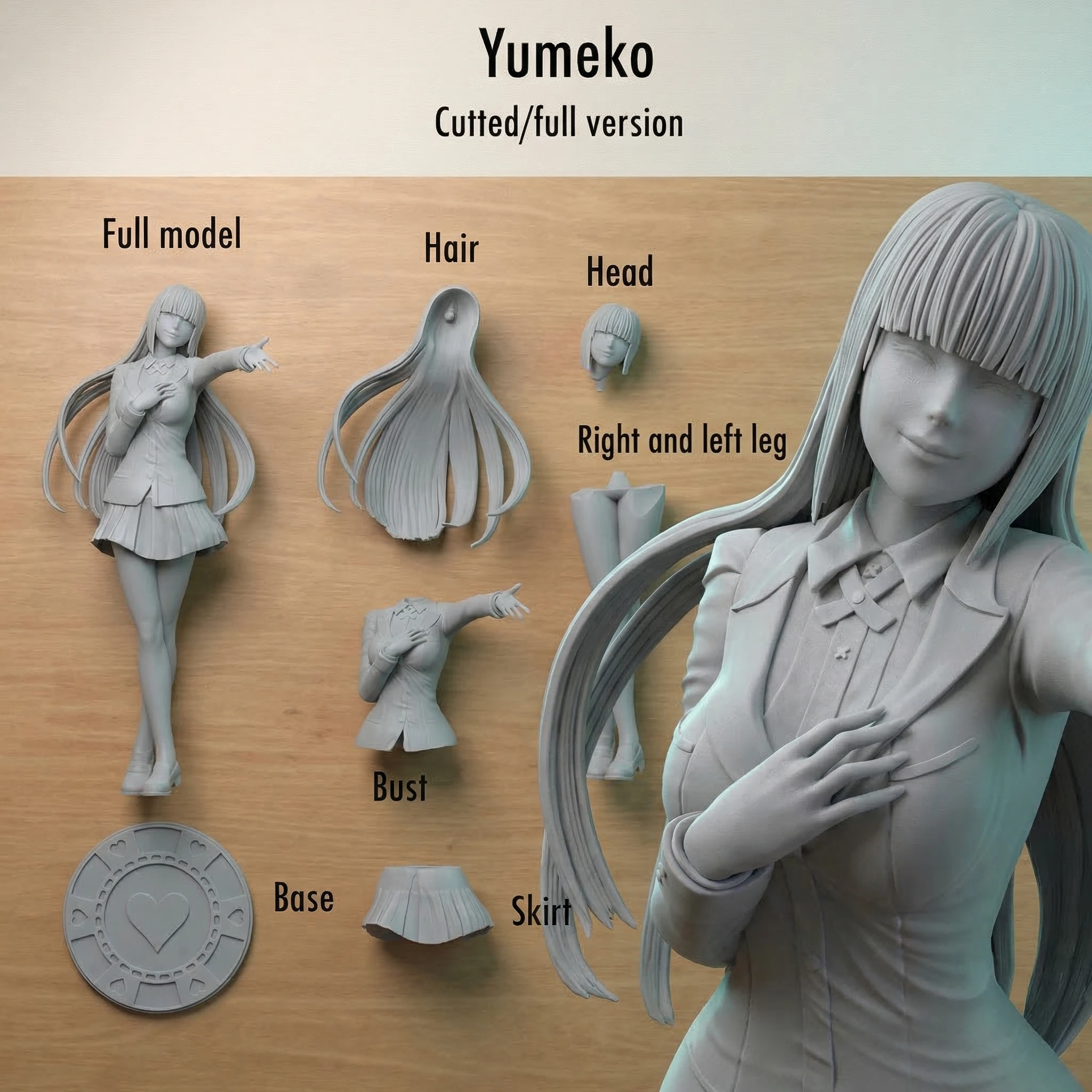 1/18 1/12 미친 도박꾼 소녀 도색되지 않은 조립되지 않은 3D 프린팅 레진 모델 차고 키트