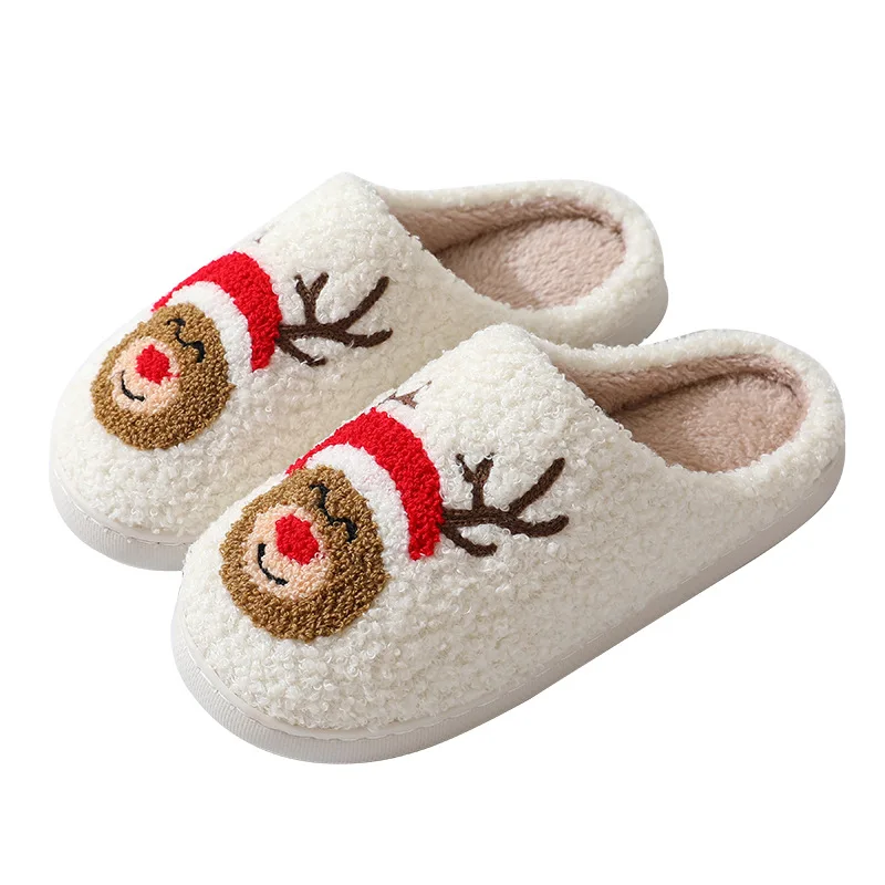 Winter Warm Women Slippers Fuzzy Cozy Plush Cotton Slides Men Couple Home Non-Slip Soft Comfortable Flat Floor Shoes 6