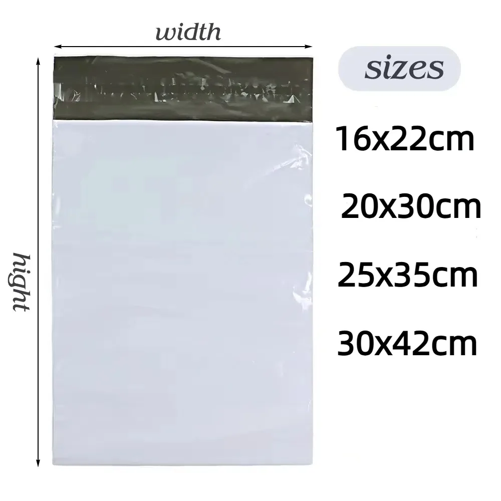 100pcs Self-adhesive Packaging Bag Waterproof Sealing Mailing Shipping Bag Express Logistics Dustproof Courier Bag