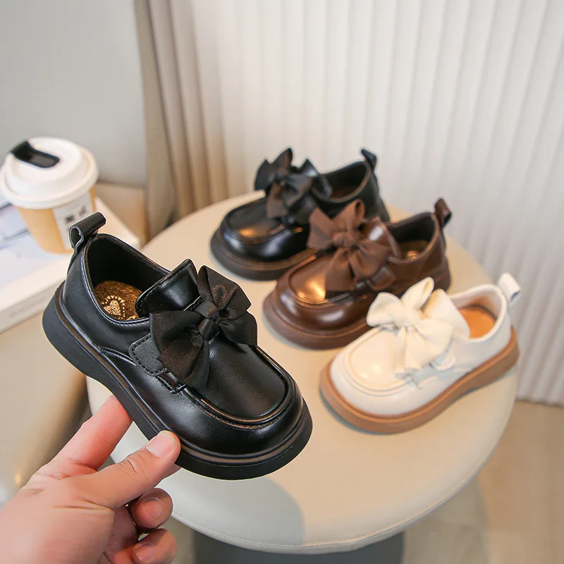 Baby Girls Leather Shoes Comfortable Children Lightweight Soft-soled Flat Shoes Spring Autumn Kids Princess Size26-36