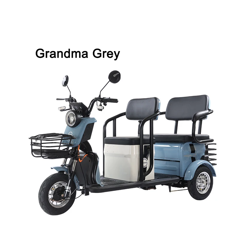 Triciclo eléctrico para adultos, transporte para personas mayores, niños, uso doméstico, mini scooter, ocio para tres personas