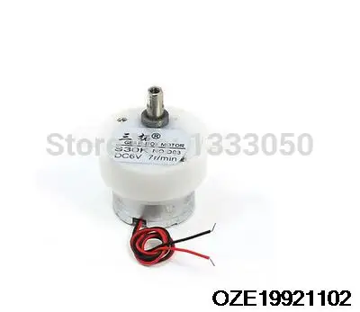 7rpm DC 6V 2 Wires Gear Box Electric Speed Reduce Motor