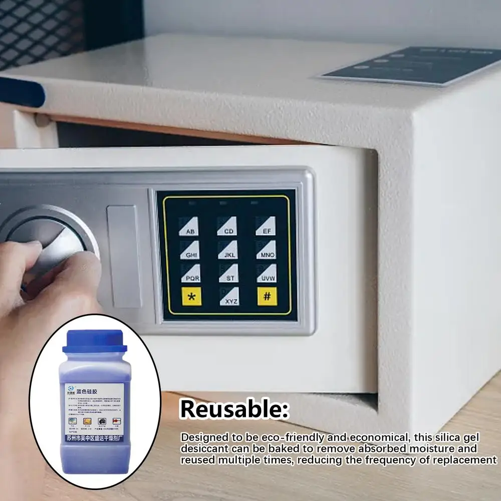 Description Picture 2 of itemMoisture Absorber Electronic Product Desiccant Reusable Silica Gel Beads Moisture Absorber Dehumidifie Drying Silica Blue Beads