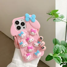 

Stereo melody iPhone 13 case Cute Girl 8 plus kneading 12pro Max