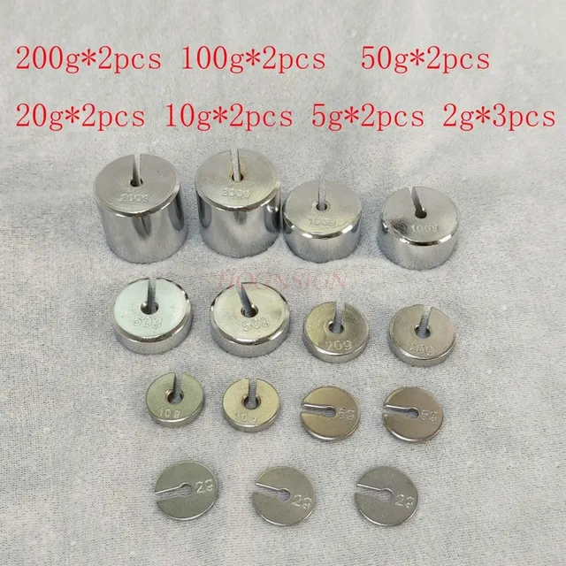 Set 17 Pesi Calibrazione In Acciaio - 10 Mg-100 G, Per Bilance Digitali, Laboratori E Gioielli - Foto 2