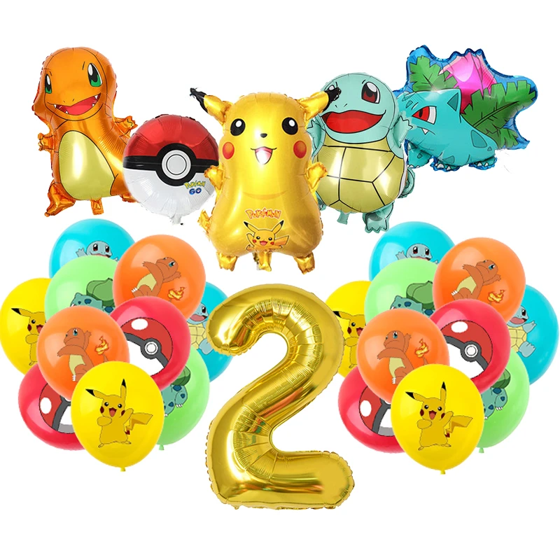 thumbnail image 1 of New Birthday Party Decorations Kits Pikachu Theme Paper Plates Napkins Cups Balloons Baby Shower for Kids Event Supplies, 1 of 5