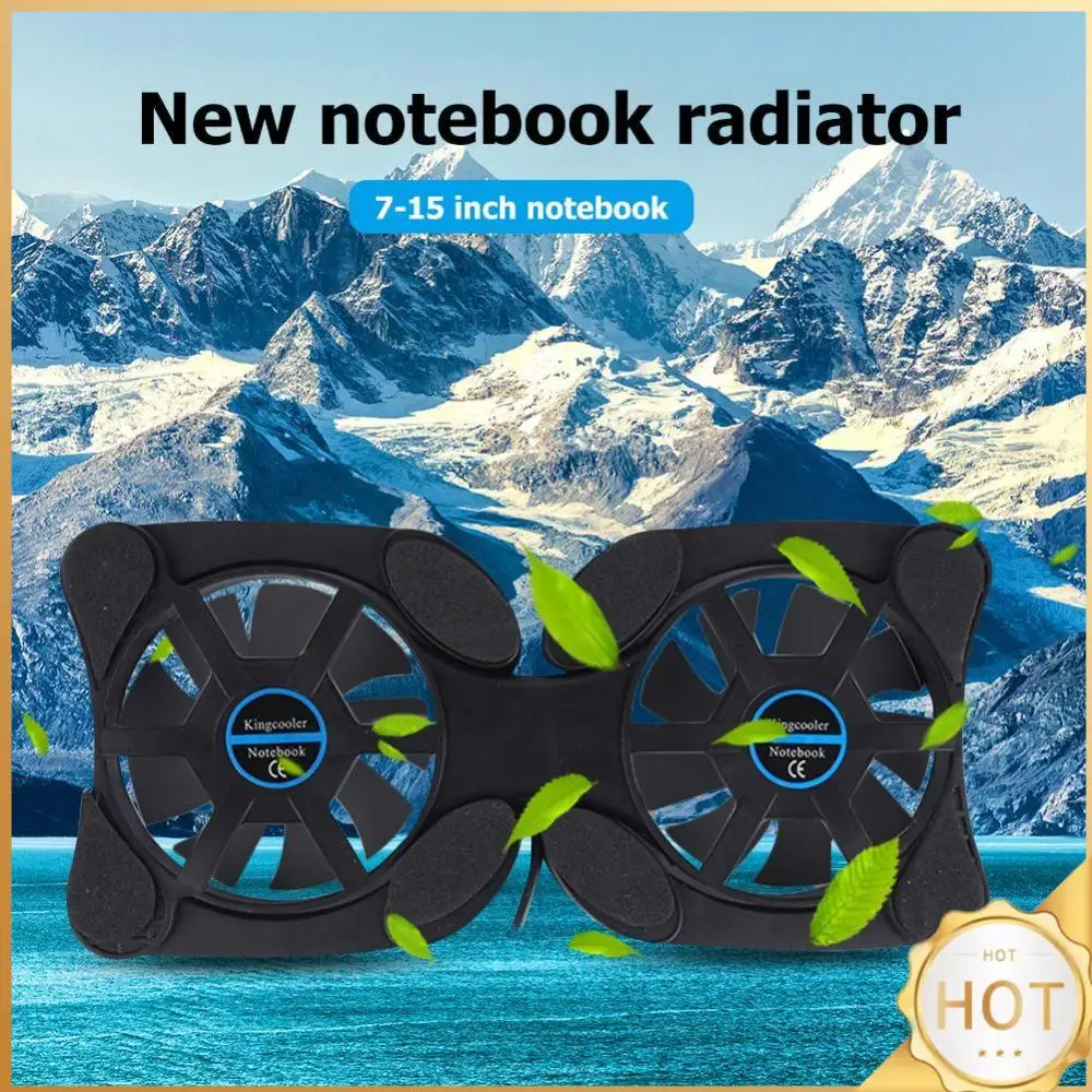 Portable Folding USB Powered Laptop Cooler Dual Fan Cooling Pad For Notebook PC_voghion.com