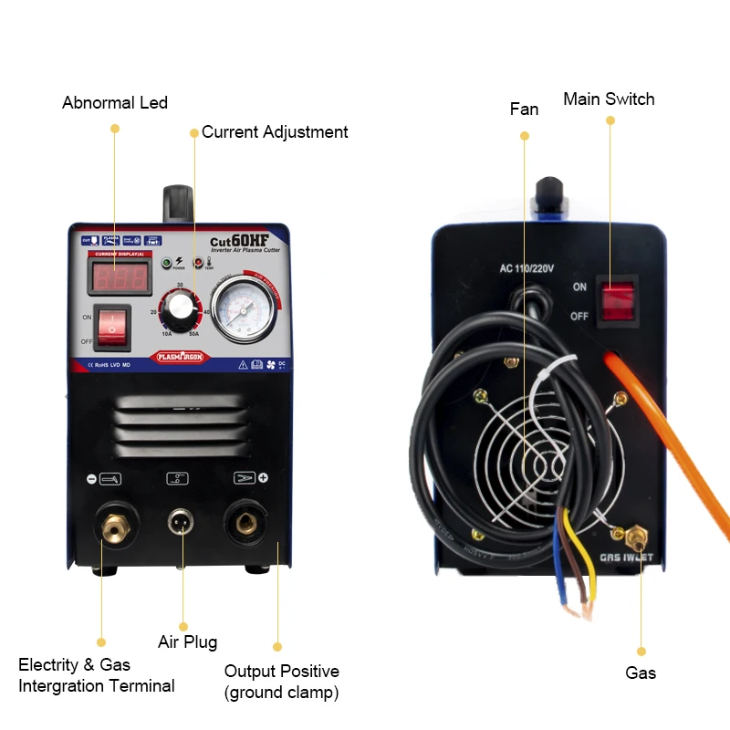 IGBT CUT65 Plasma Cutter Air HF Cutting 18mm Metal 60A Inverter Plasma Cutting Machine 2