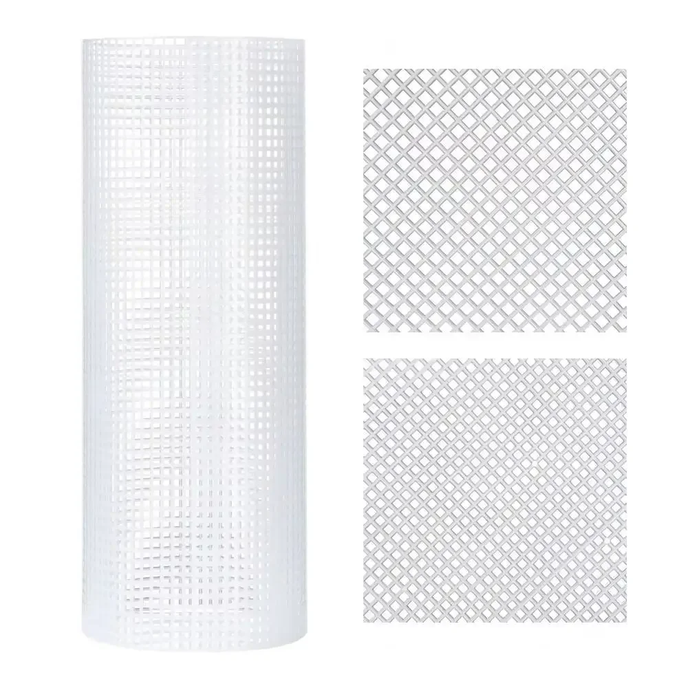 Black White Plastic Mesh Grid Canvas Bag Sheets 33x50CM