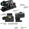 Tactical Airsoft G45 5X Magnifier 558 553 EXPS3 Red Dot Combo Scope Optics QD Mount Weaver Fit 20MM Rail Mount With Full Marking 2