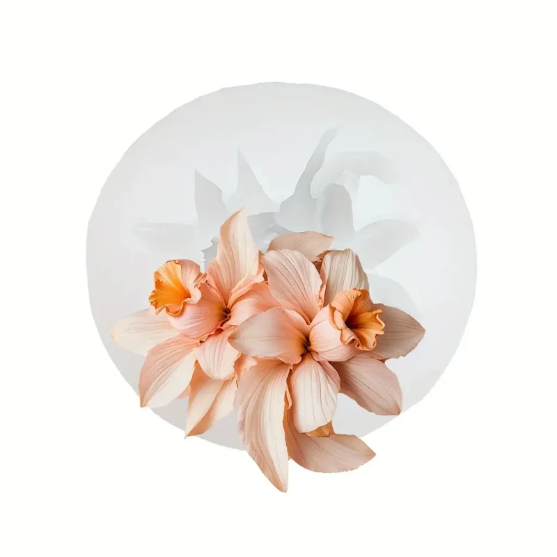 Elegant Floral Lily Mold for DIY Crafts - Easy Release for Resin, Candle, Soap, Gypsum Creations