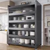Sideboard Cabinet Locker Kitchen Shelf Floor Multi-Layer Home Living Room Microwave Oven with Door Storage Cabinet 5