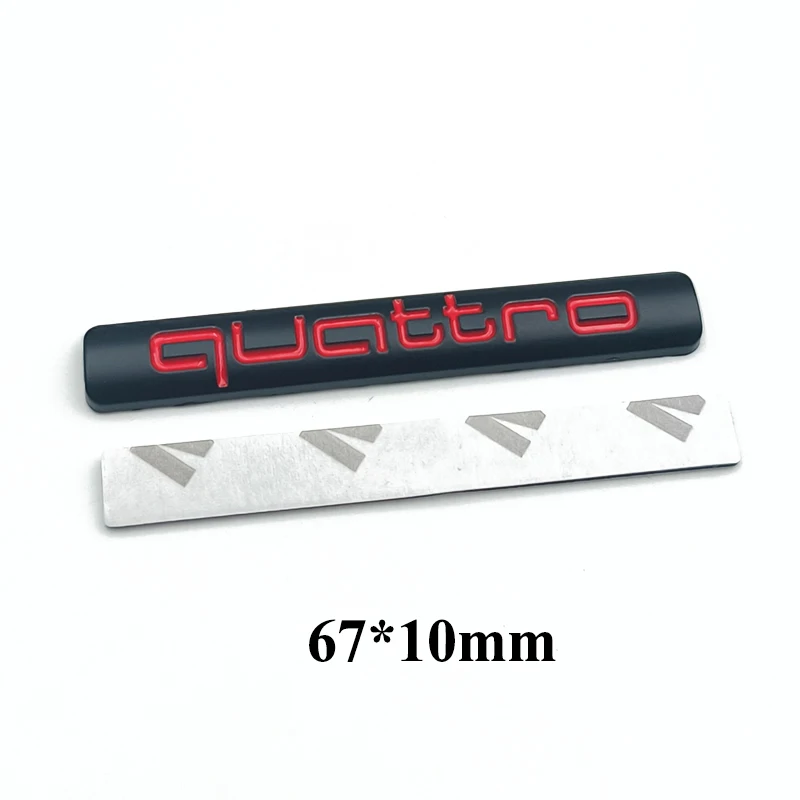3d ABS Chrome Logo Quattro Emblem  Car Front Grille Badge For Audi A1 A2 A3 A4 A5 A6 A7 A8 Q2 Q3 Q7 Q5 Quatteo Badge Accessories