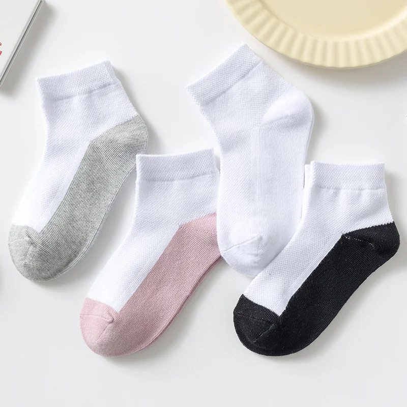 

Lawadka Children's Socks For Boys Girls Spring Autumn Thin Soft Student Sport Socks For Kids 1-12Years Cotton Baby Solid Sock