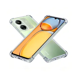 Crystal Clear Transparent Slim Soft Case with Corner Protection and Precise Cutouts - Redmi 13C 4G