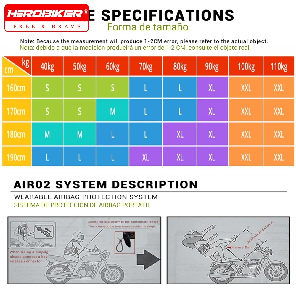 오토바이 에어백 조끼 모토 레이싱 고급 에어백 시스템 모토크로스 보호 라이딩 에어백 재킷 반사 안전 조끼