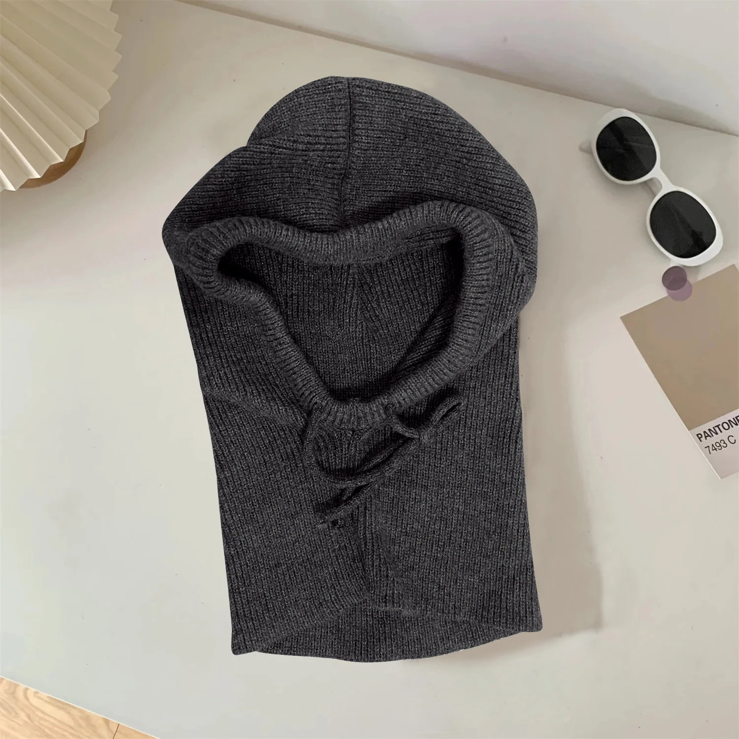 Unisex Knitted Winter Balaclava with Hood and Neck Warmer