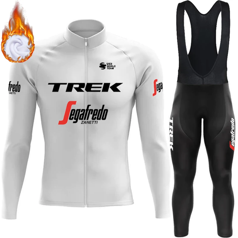 Cycling Top Winter Thermal Fleece Cycling Clothing Road Bike Uniform Man Bicycle Equipment TREK Jersey Men Clothes Men's Jacket Mtb Bib, cycling top