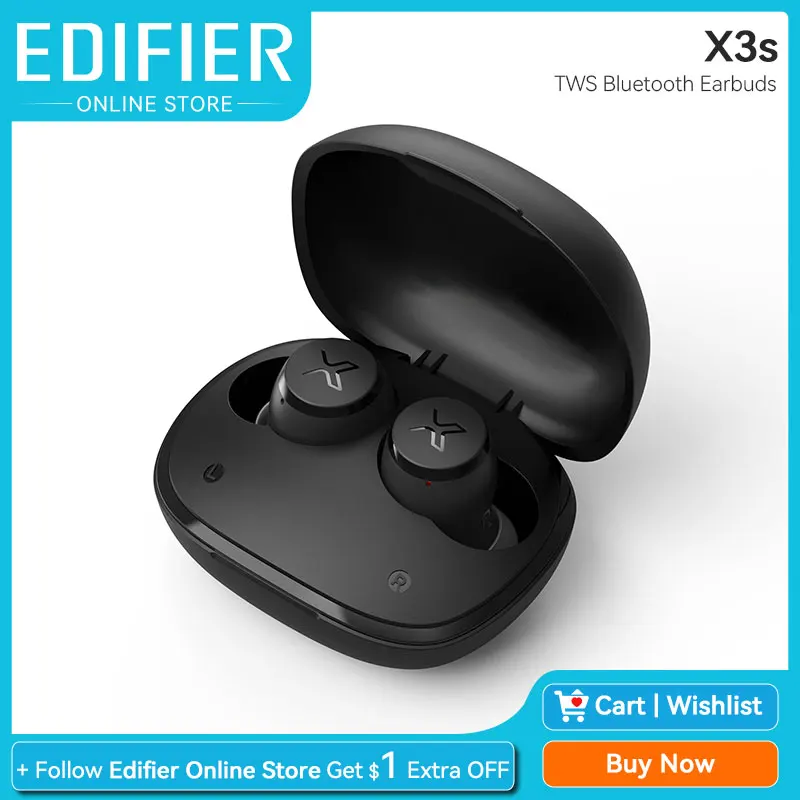

[Улучшенный] EDIFIER X3s беспроводные наушники Bluetooth наушники TWS наушники Bluetooth 5,2 игровой режим вызов шумоподавление