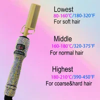 Peigne chaud droit Curling peigne électrique pour cheveux africains américains pente quente peigne chauffant lisseur cheveux outils de coiffure 3
