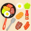 8PCS Children Kitchen Food Toys Simulation Cookware Game Set Pretend Play Pot Steak Vegetable Bread Hot Dog Omelette Kids Gift 1